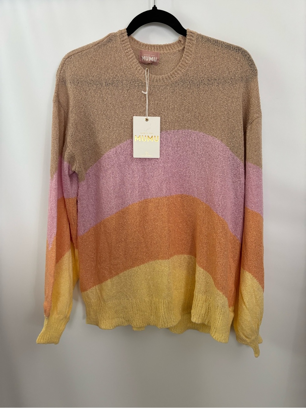 Show Me Your Mumu Pismo Sweater Sunny Stripe Knit Size XS